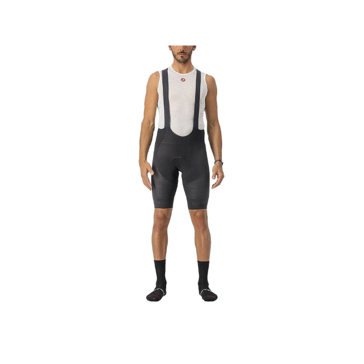 Superleggera Bibshort kerékpáros kantáros nadrág, Castelli, Neoprén/Poliészter, Fekete, M