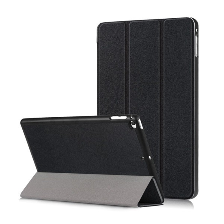 Tok álló, bőr hatású (aktív FLIP, oldalra nyíló, TRIFOLD asztali tartó funkció) FEKETE [Apple IPAD mini 5 (2019)]