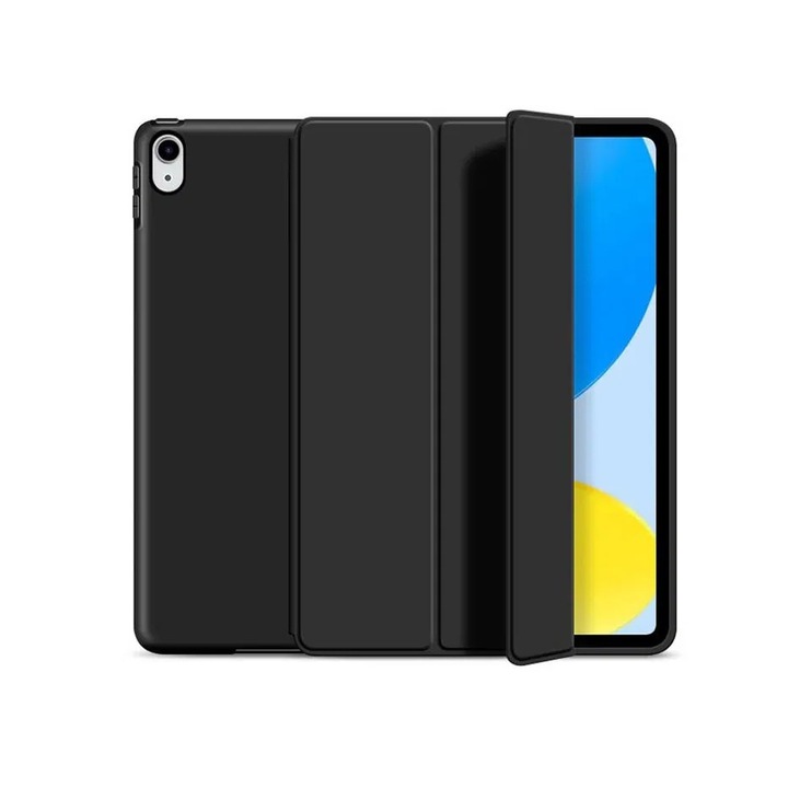 Apple iPad 10.9 (2022) tablet tok (Smart Case) on/off funkcióval - black (ECO csomagolás)