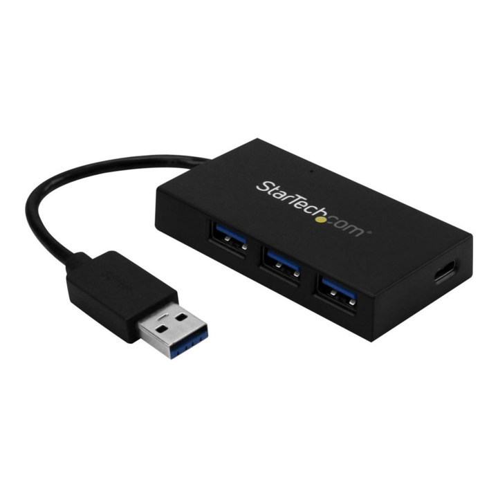 Хъб, StarTech, USB 3.2, 5000 Mbit/s, черен