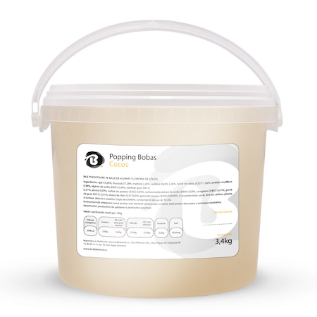 Bile Popping Boba pentru ceai Bubble Tea, Cocos, 3.4 kg