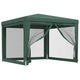 Cort de petrecere cu 4 pereti din plasa vidaXL, verde, 3x3 m, HDPE