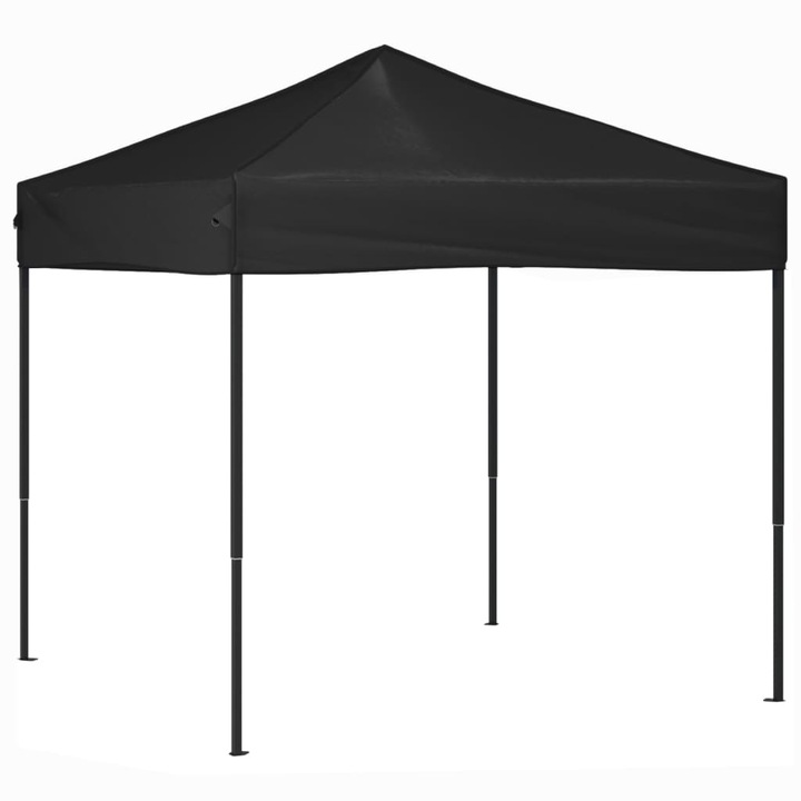 Cort pliabil pentru petrecere vidaXL, negru, 2x2 m, 7.85 kg