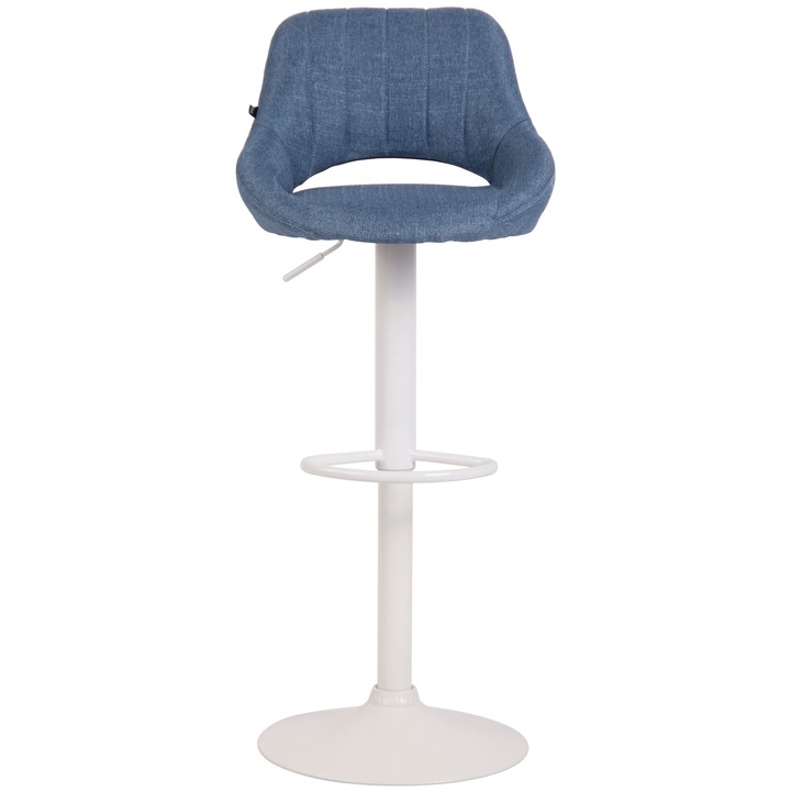 Milet szövet bárszék, fehér váz, kék