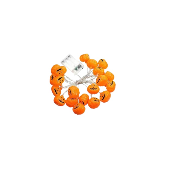 Aiweomi Halloween fényfüzér, műanyag, narancs, 3 m