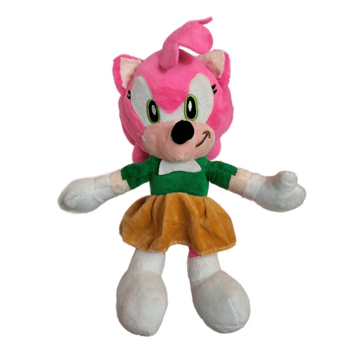 Jucarie de Plus Sonic Amy, cu Snur si Ventuza, 28 cm, Roz