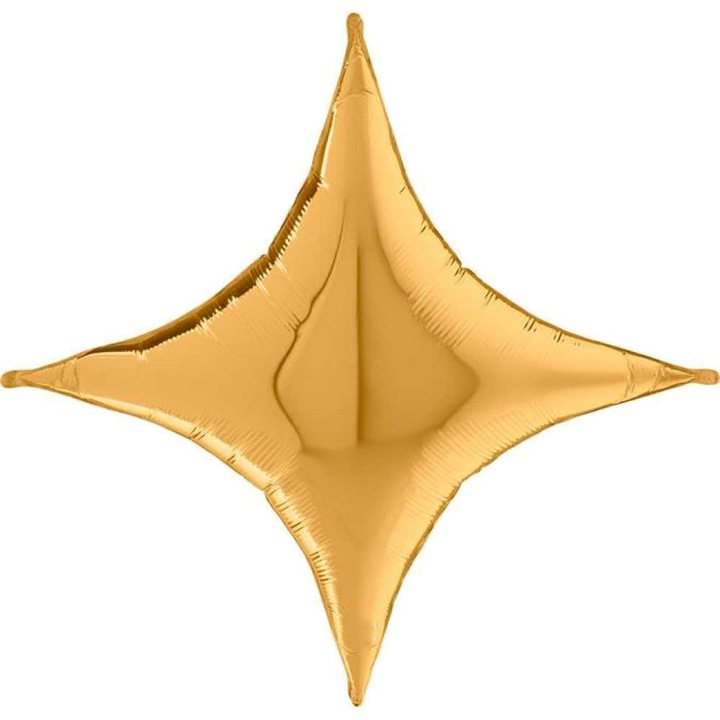 Balon Folie Stea Concava, Aurie, 76 cm, G75832G
