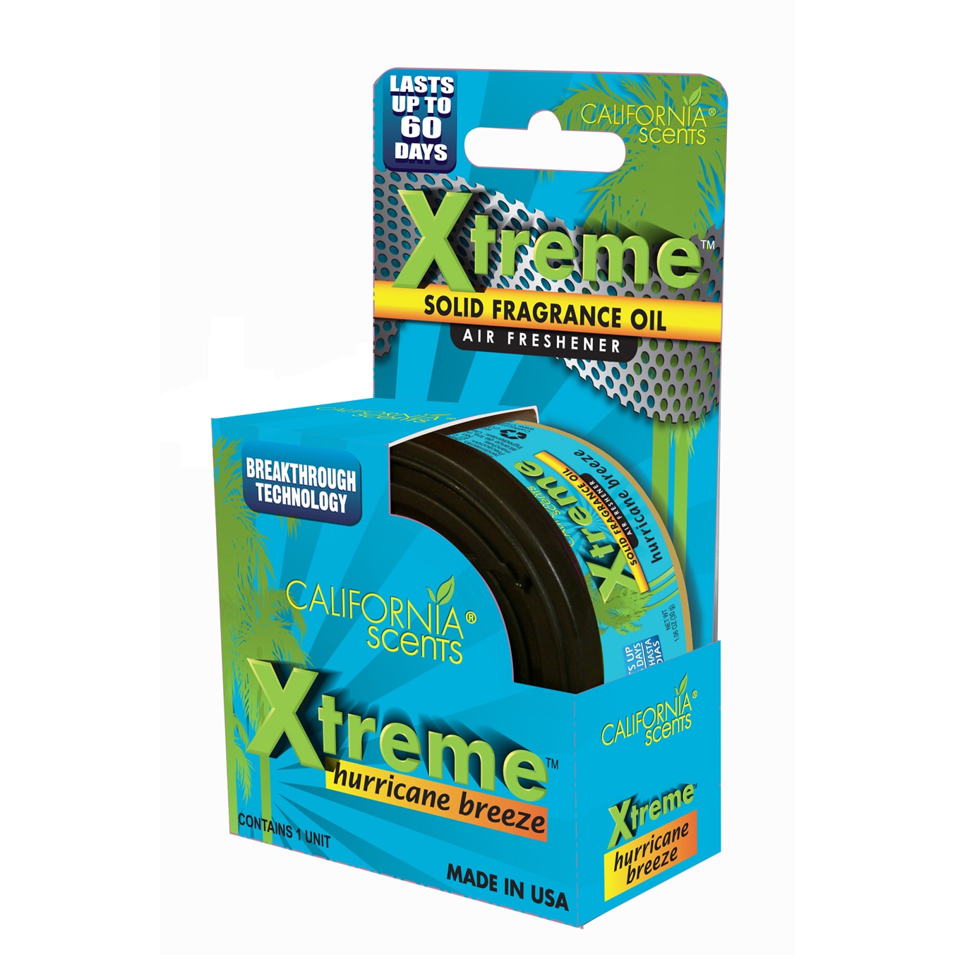 Odorizant auto California Scents Xtreme Canister Hurricane Breeze
