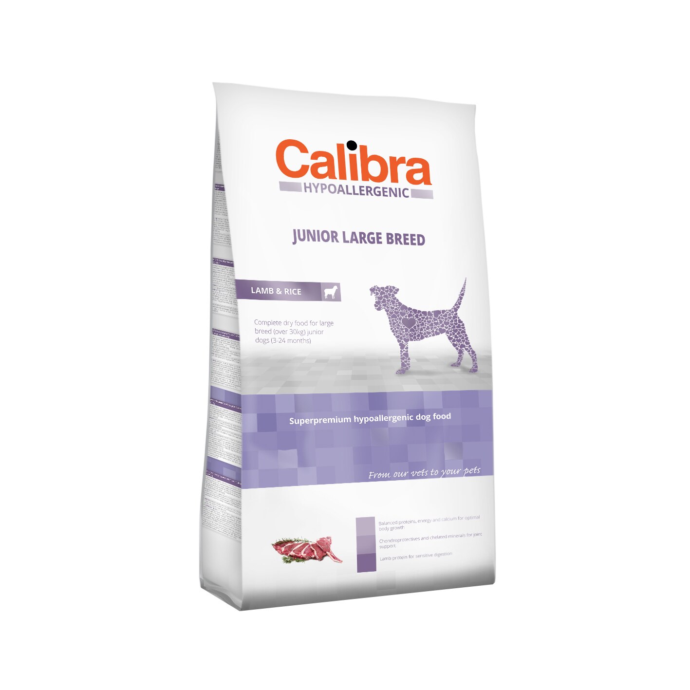 Hrana uscata pentru caini, Calibra Dog Hypoallergenic, Junior Medium, Miel si Orez, 14 Kg