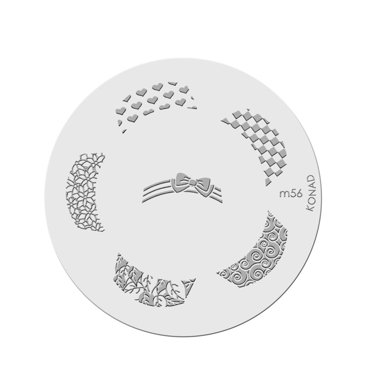 Matrita Konad inox M56, pentru decorarea unghiilor, reutilizabila