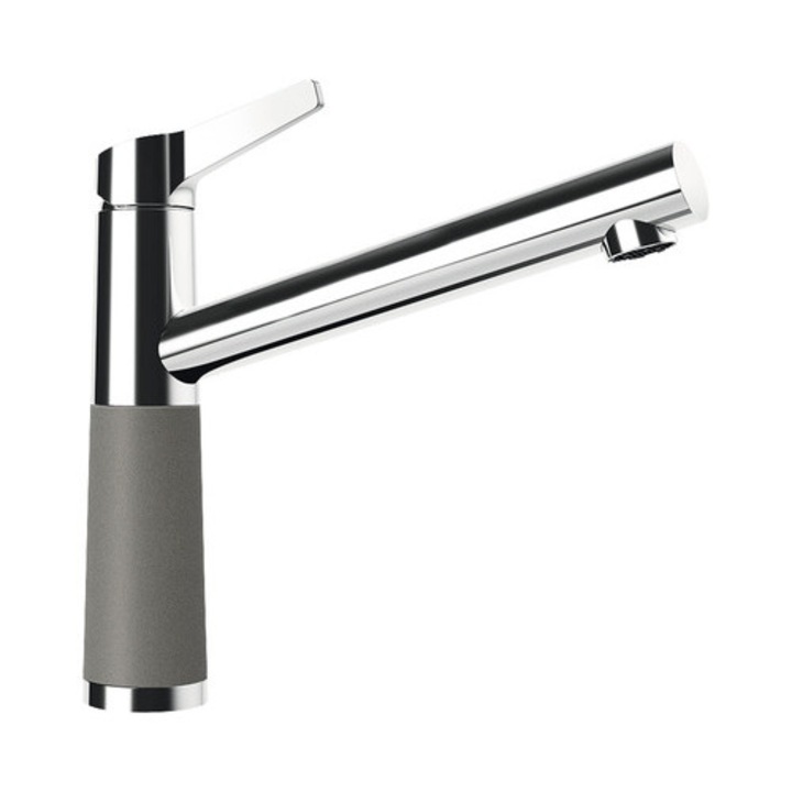 Едноръкохватков кухненски смесител SC-510, керамичен патрон, Cristalite Asphalt