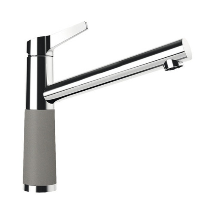 Кухненски смесител Schock SC-510, Керамичен патрон, Cristadur Silverstone