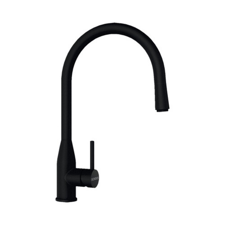 Magas konyhai csaptelep, Kavus kihúzható zuhanyzóval, kerámiapatronnal, Cristadur Puro