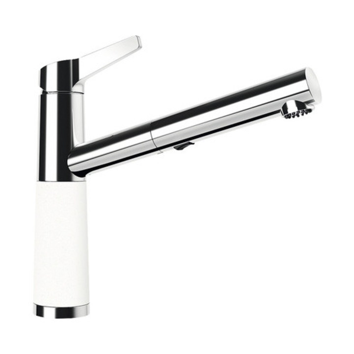 Кухненски смесител с изтеглящ се душ SC-510, 2 типа струя, керамичен патрон, Cristalite Alpina