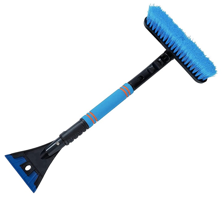 Racleta cu Perie 2in1 pentru Indepartarea Zapezii, Window Cleaning Tool, Albastru