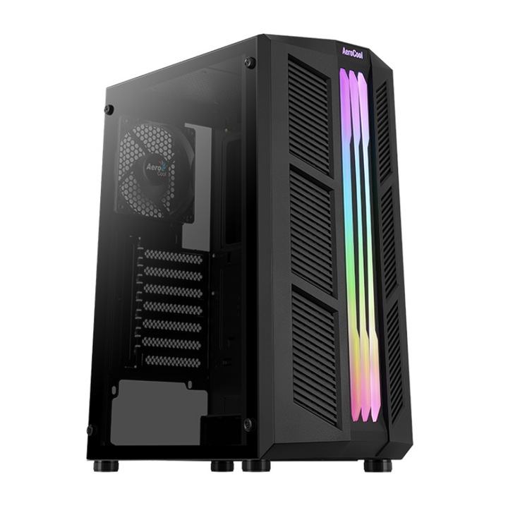 Кутия за компютър Aerocool Mid Tower PRIME-G, 205x442x376.5 mm, 1 x вентилатор, черен