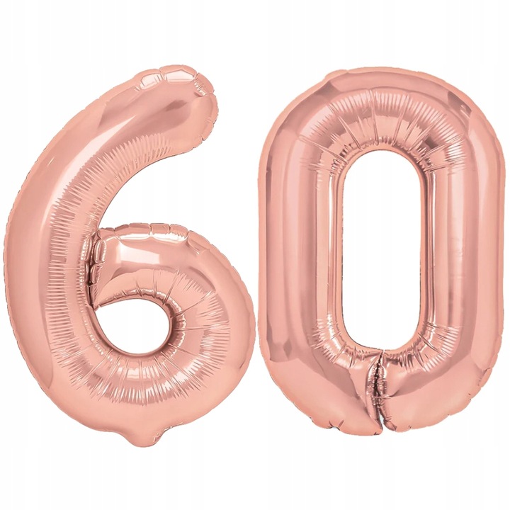 Балони за рожден ден, Vixen, Номер 60, 100 см, Роза