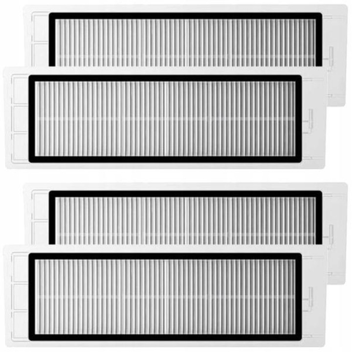 4 db Hepa szűrő készlet, Vixen, Roborock S50/S55/S5/S6 Max porszívóhoz, fehér/fekete