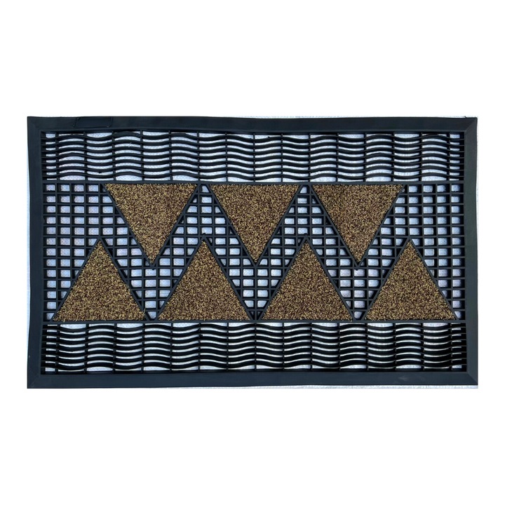 Külső csúszásmentes gumi bejárati szőnyeg, TEKNO Barna, 45x75 cm