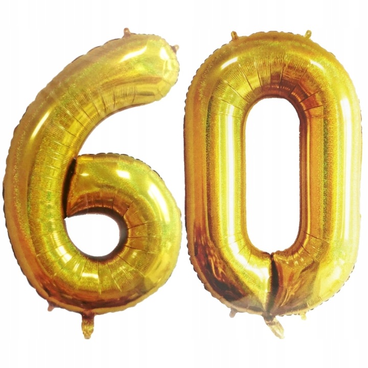 Балони за рожден ден, Vixen, номер 60, 100 см, златни