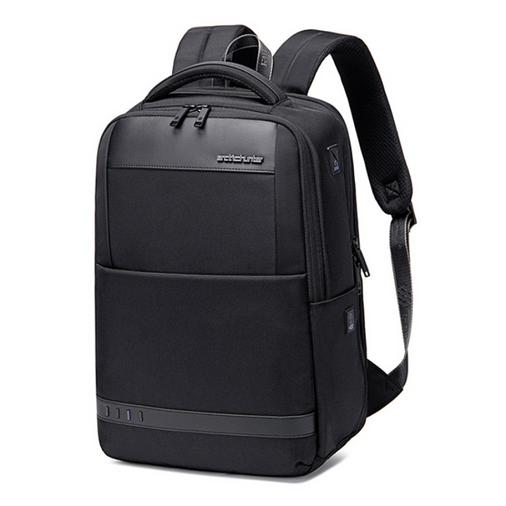 Rucsac Arctic Hunter pentru laptop 15.6", Poliester, 43.5x29.5x17 cm, Negru