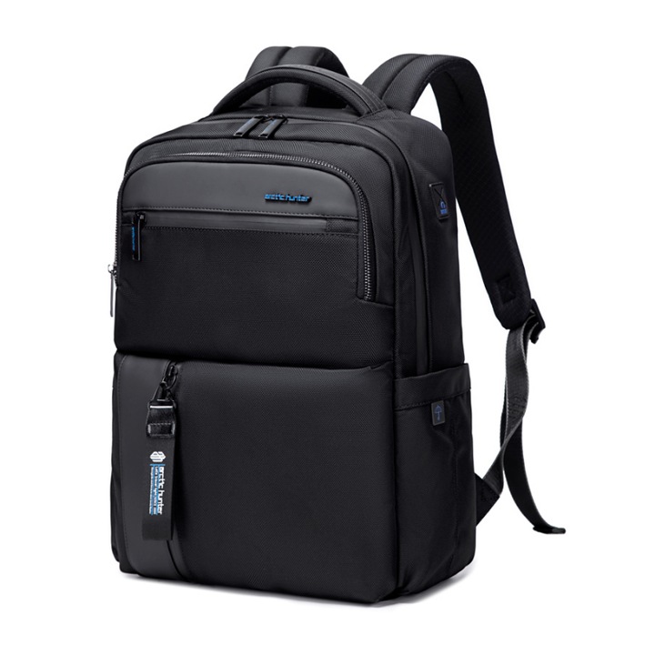 Rucsac Arctic Hunter pentru laptop 15.6", Poliester, 43x30.5x14 cm, Negru