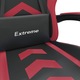 Scaun gaming pivotant/suport picioare vidaXL, 57,5 x 59,5 x (121-131) cm, negru/rosu vin, piele eco