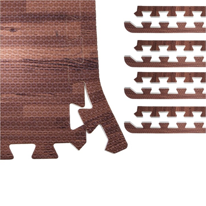 Capete pentru covorase de protectie cu aspect de lemn inchis, Gorilla sports