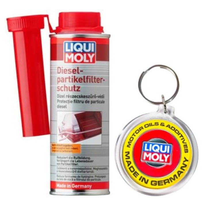 Set Aditiv Diesel Protectie Filtru De Particule `Dpf-Protector` 250 Ml si Breloc Liqui Moly