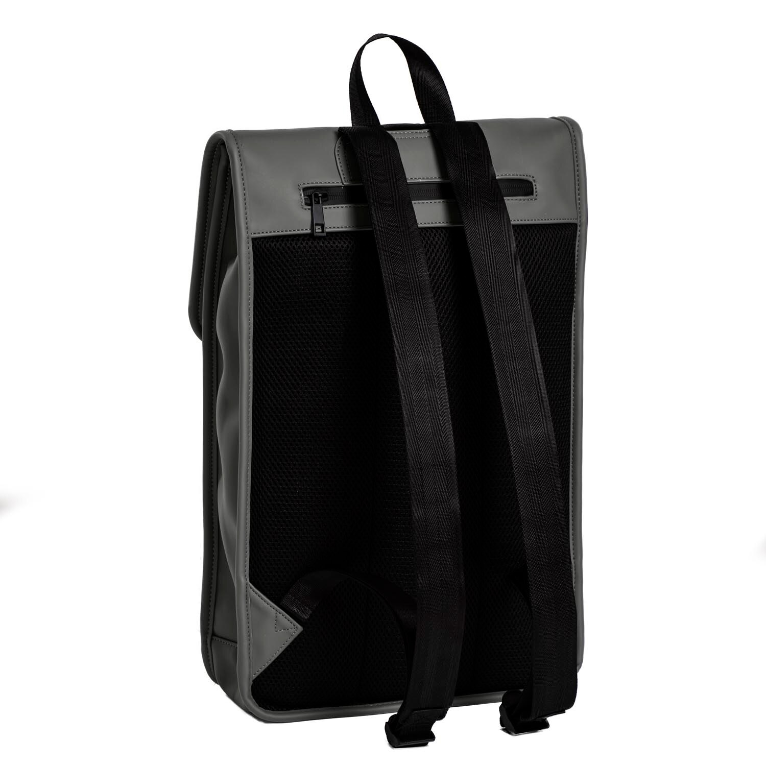 Rucsac unisex impermeabil, pentru laptop de 12 inch, Daniel Ray, seria Fullerton, Gri antracit