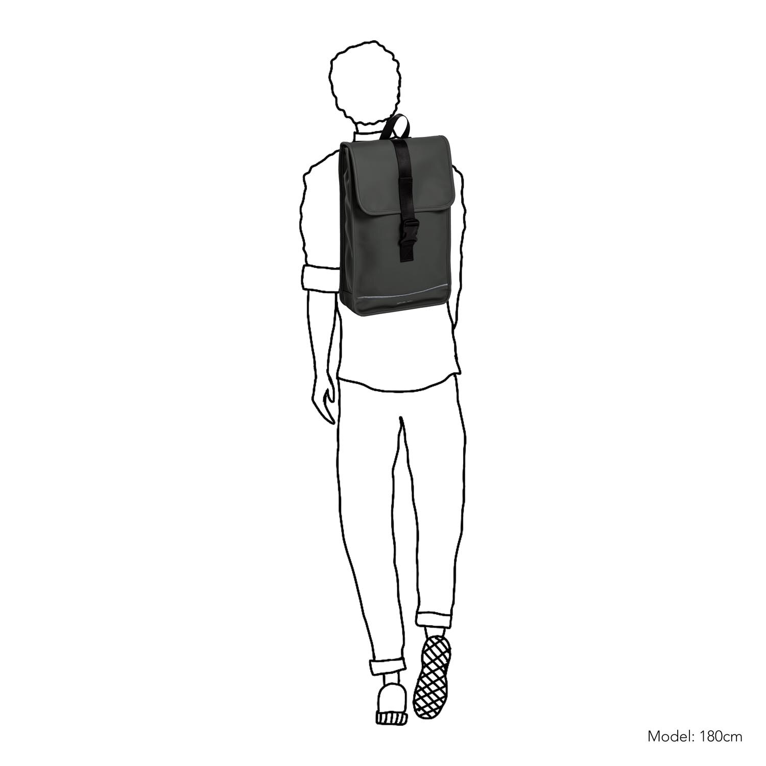 Rucsac unisex impermeabil, pentru laptop de 12 inch, Daniel Ray, seria Fullerton, Gri antracit