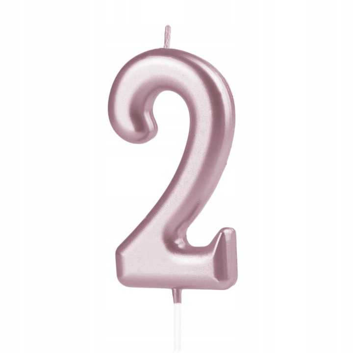 Torta gyertyafigura 2, Party, 10 cm, Rózsarany