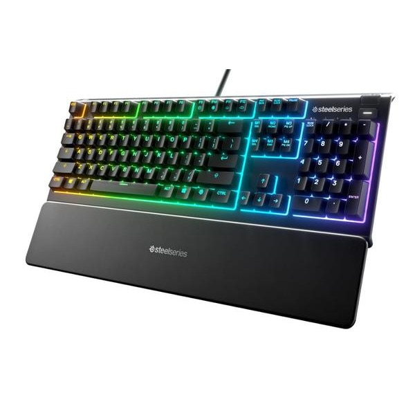 Tastatura gaming SteelSeries Apex 3, Iluminare RGB, Negru
