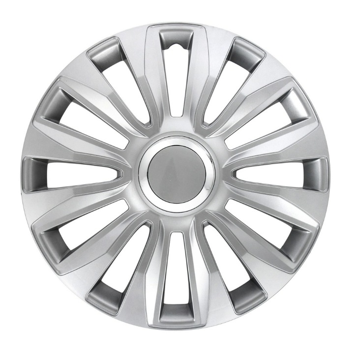 Set 4 capace roti Lampa, 16 inch, ABS, Argintiu