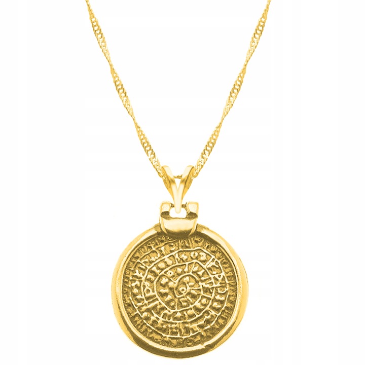 Colier, Larezo, moneda, aur, argint 925, 42 cm