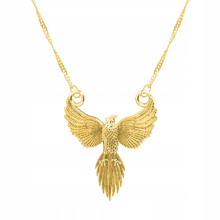 Colier, Larezo, phoenix, aur, argint 925, 42.0x2.0 cm