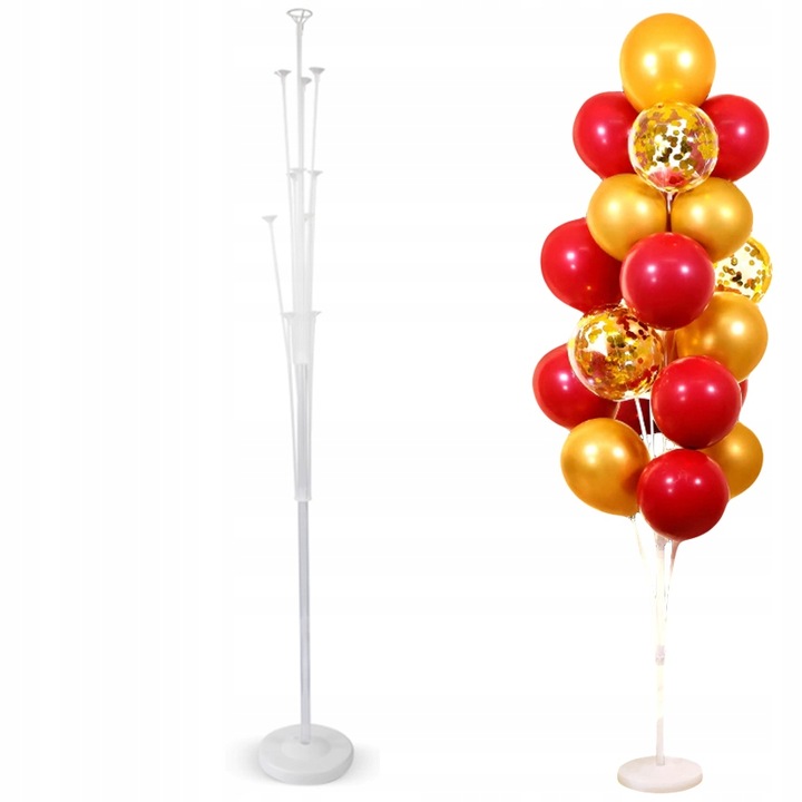 Поставка за балони Vixen, За 19 балона, 160 см, Безцветен