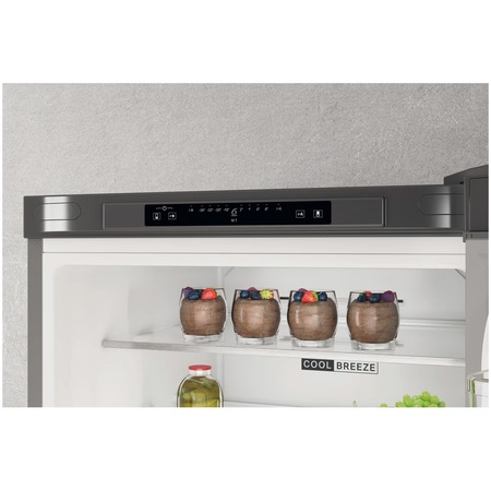Combina frigorifica Whirlpool W7X93AOX1, 367 l, Total No Frost, Tehnologia 6TH Sense, Clasa D, Inox