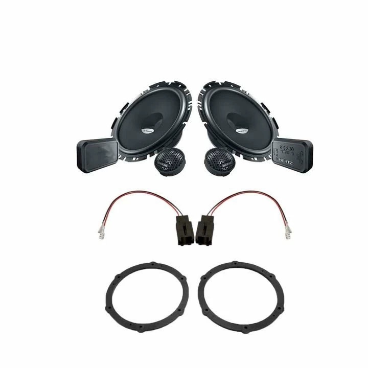 Pachet Difuzoare Auto Hertz Dieci DSK 170.3, Dedicat Peugeot 508 (2011-2018) Usi Spate, 80W RMS, 160W MAX, 2 Woofere + 2 Tweetere + 2 Crossovere, Inele adaptoare incluse, Conectori cablaj, Claritate acustica superioara, 170mm, Negru