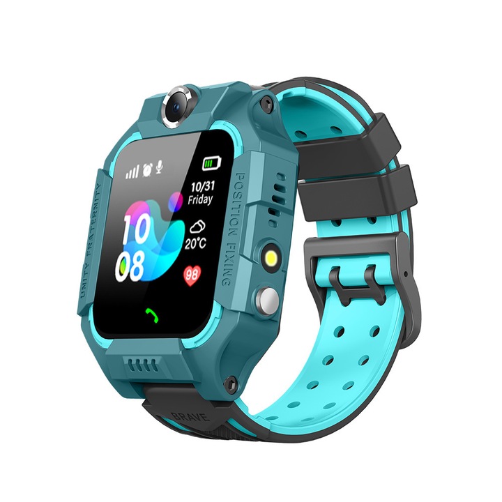 Ceas Smartwatch copii, Apel vocal, Buton SOS, Albastru