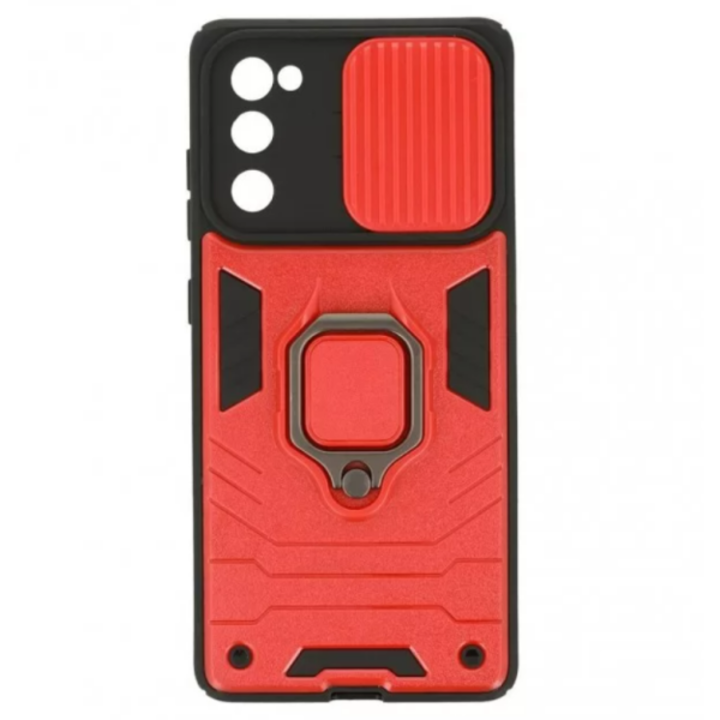 Husa Compatibila Cu Samsung Galaxy S21 FE Ring Lens, Rosu