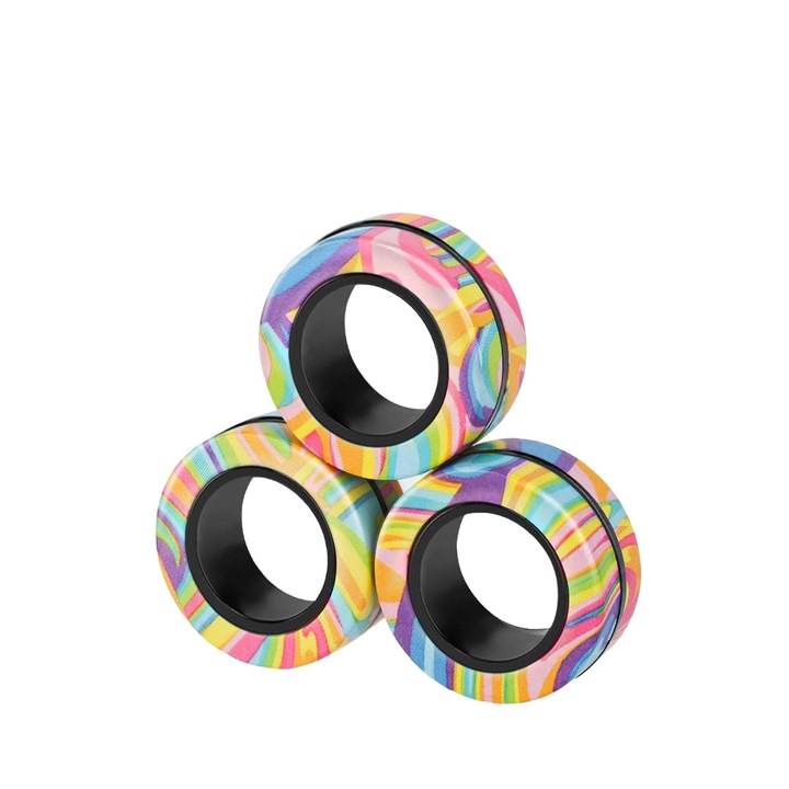 Set 3 jucarii Fidget, YIJBAO, magnet, ABS, Multicolor