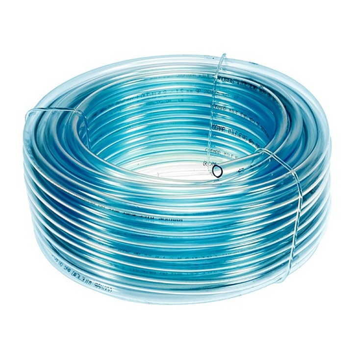 Furtun transfer ulei/combustibil, AMIO, PVC, 8mm, 25m, Transparent