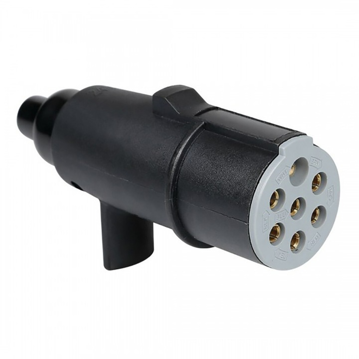 Stecher Lampa, Plastic, 7 pini, Negru