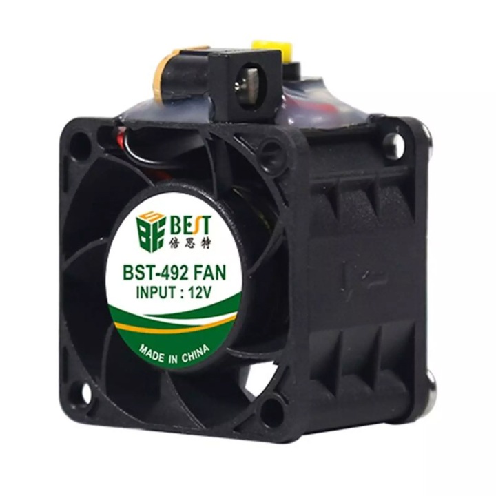 Mini ventilator Best pentru reparare telefoane mobile, 12 V, 6000 Rpm, Negru