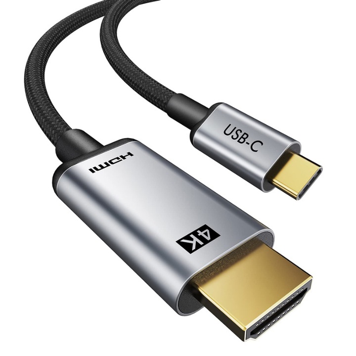Cablu, Cabletime, USB-C/HDMi, 1.8 m, Negru