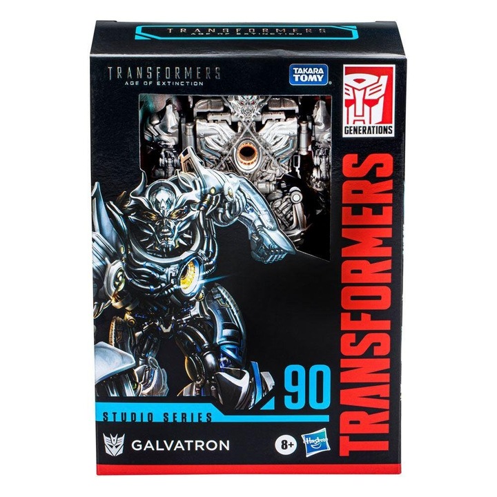 Figurina Hasbro, Transformers Voyager Class, Galvatron 90, 17 cm, Gri/Argintiu