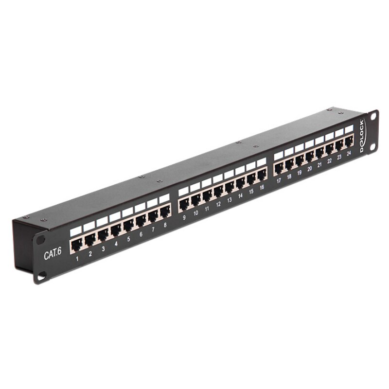 Patch panel, Delock, 48porturi, Negru