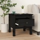 Set Mese laterale vidaXL, 2 piese, negru, 40x40x39 cm, lemn masiv de pin