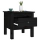 Set Mese laterale vidaXL, 2 piese, negru, 40x40x39 cm, lemn masiv de pin